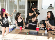 Between scenes hang out sex 2 joanna angel lily lane small hands xander corvus vera drake. I joined Lily and Xander who were already having naked fun. Their relationship wouldn't be official unless I have intercourse them too, having set them up like a porno matchmaker. I obliged and hopped in to delight Lily's clit as she got railed by her man. I sat on Xander's face and made him lick my pussy, among other things. have sex your boss and girlfriend in the anal at the same time is awesome! And since we're just having a great sex party, Small Hands and Vera Drake came to finish this sticky shindig right - I had to gift Lily with another DP and Vera with a face full of cum! We're one great happy porno family.